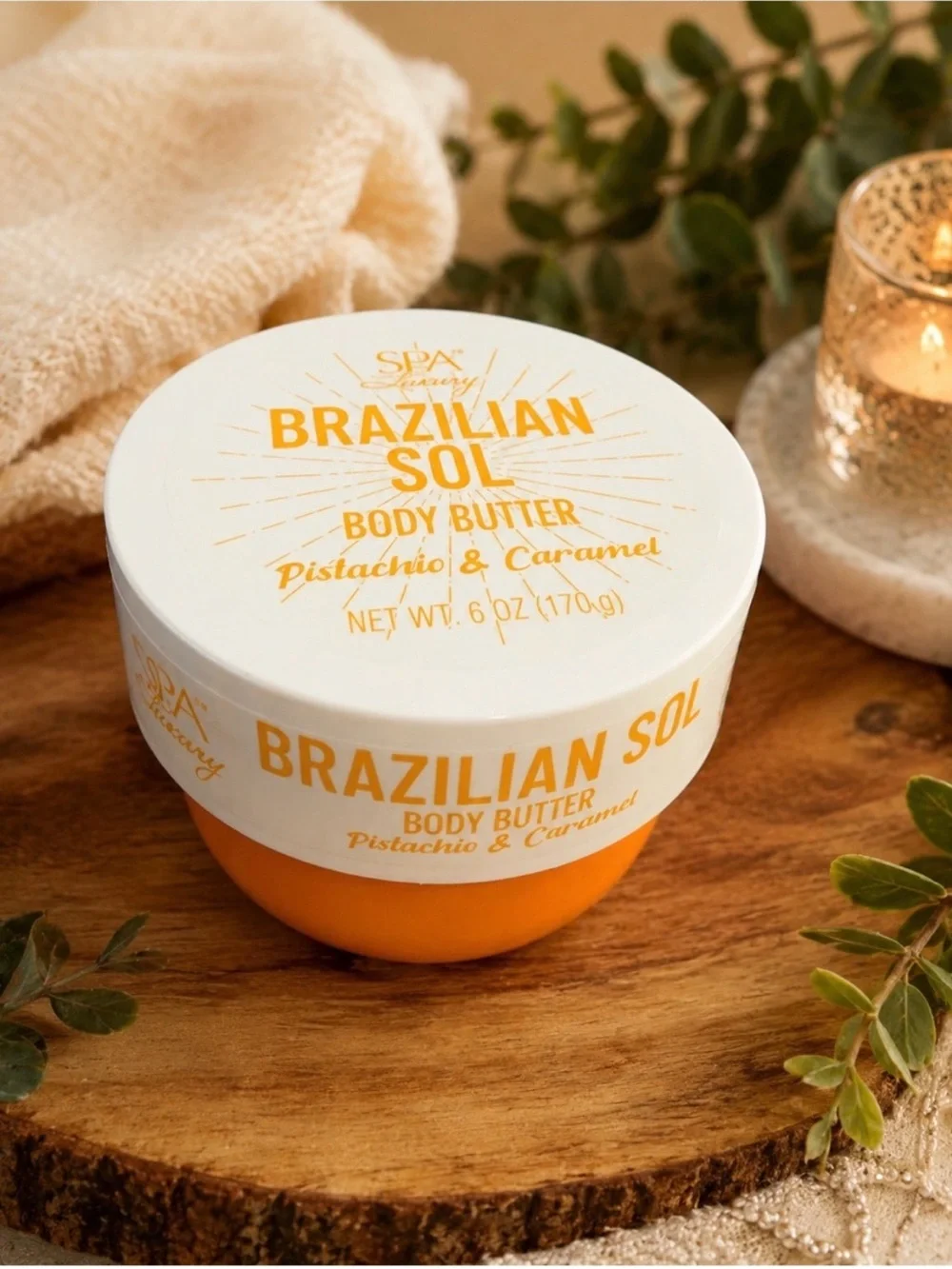 Brazilian Sol Spa Luxury Pistachio & Caramel Body Butter - Cream NEW